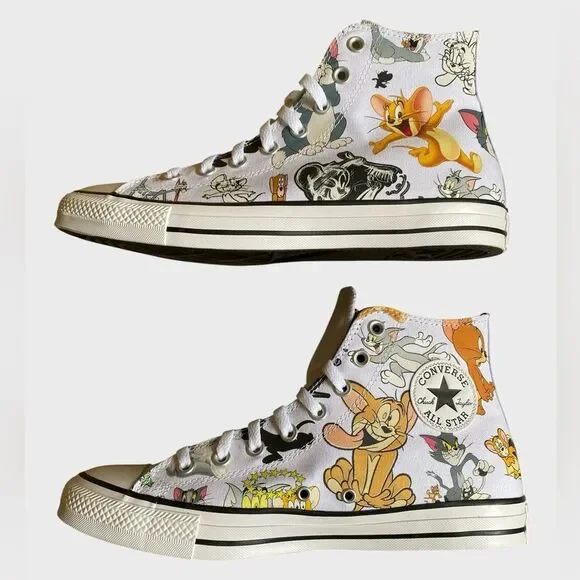 NEW Converse x Tom and Jerry Chuck Taylor All Star Limited Ed Men's 10 Wmn's 12 - Picture 8 of 16